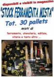 Stock ferramenta mista 30 bancali