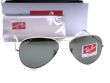 Occhiali da Sole Ray Ban Originali AVIATOR Polarizzate Modello con montatura dorata e lenti verdi OR