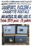 Vendita stock casseforti, fuciliere e cassette postali 5320pz