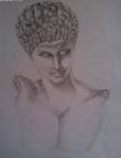 Disegno a matita di un busto greco
