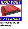 Amplificatore potente auto 1000 watt 2 canali rms