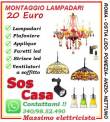 Montaggio lampadario e plafoniere